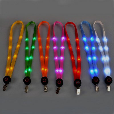 3/4" LED Lanyard with Full-Color Dye Sublimation
